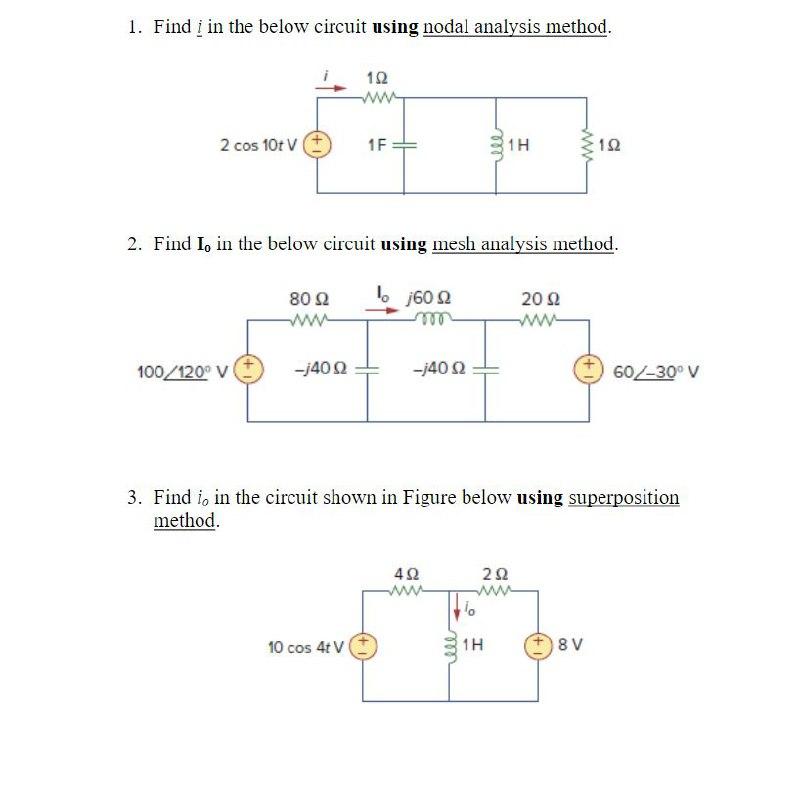 Solved 1. Find i in the below circuit using nodal analysis | Chegg.com