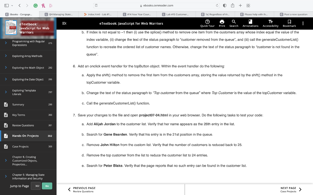 In this project you will explore how to apply array | Chegg.com