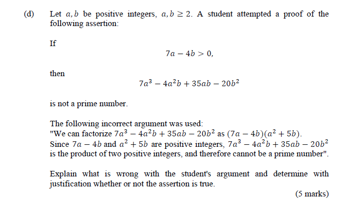 Solved Let A,b Be Positive Integers, A,b≥2. A Student | Chegg.com