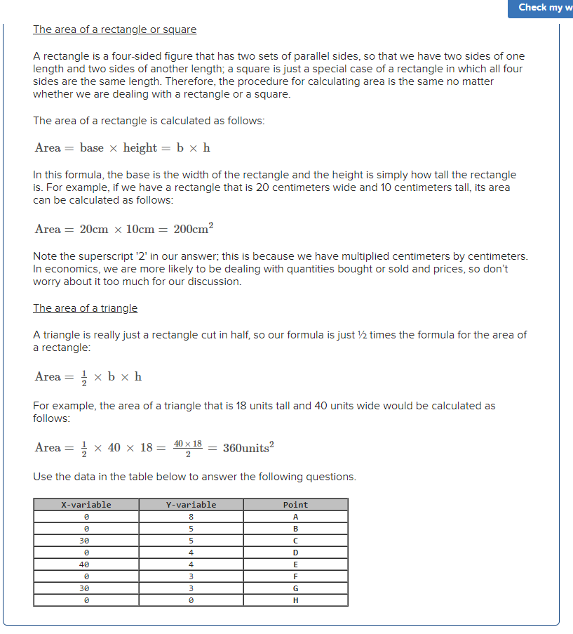 how to find the area of a rectangle with four different sides
