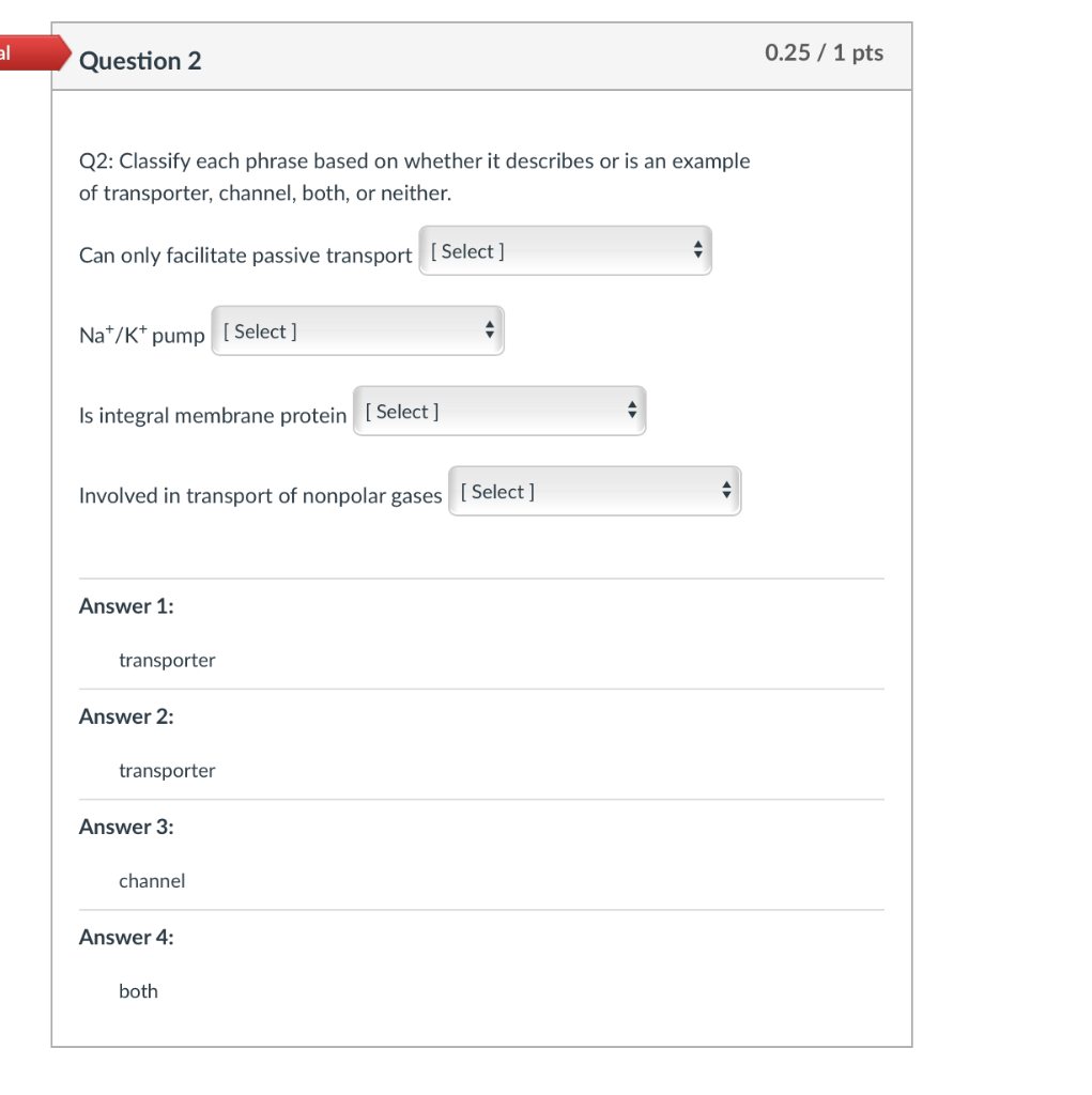 Solved Partial Question 1 0.5 / 1 pts Q1: Classify the | Chegg.com