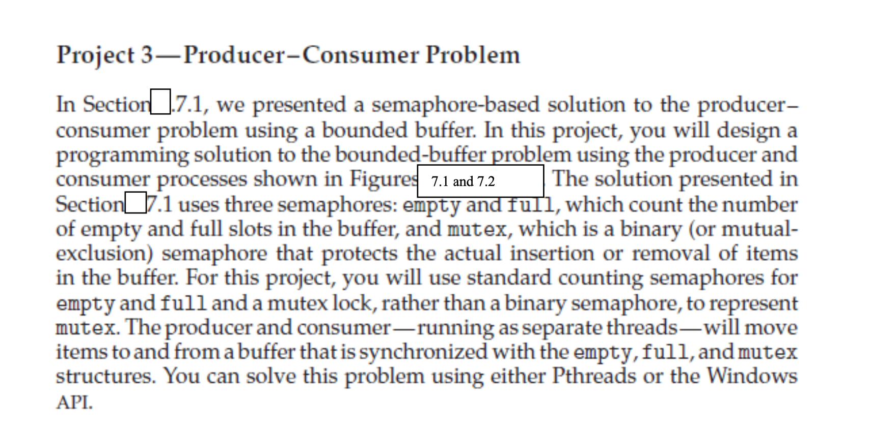 Do Programming Project 3: Producer-Consumer Problem | Chegg.com