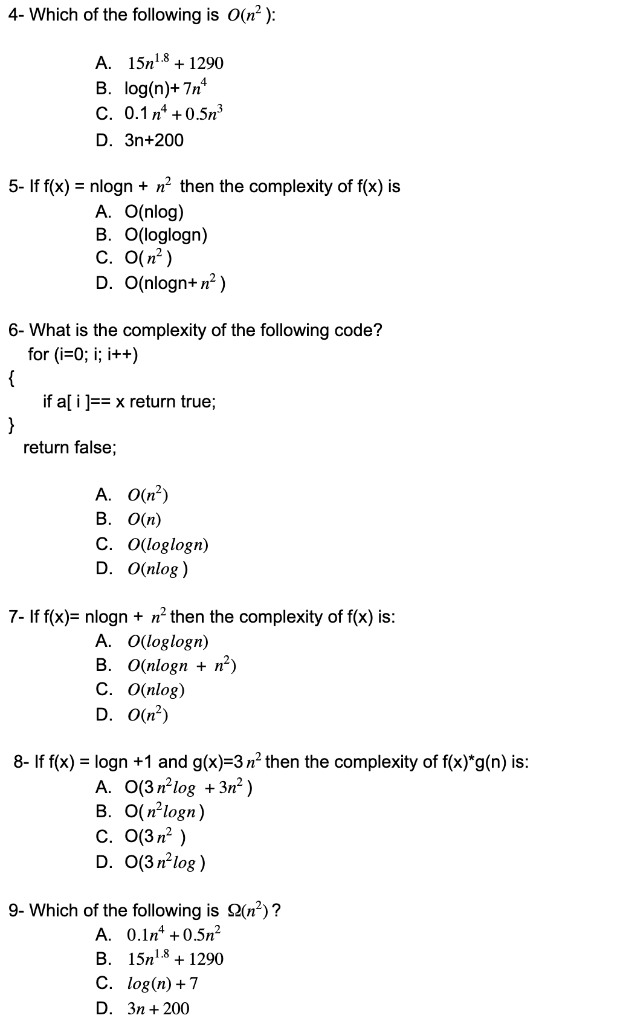Solved Choose Correct Answer 1 Which Data Structure Use Chegg Com