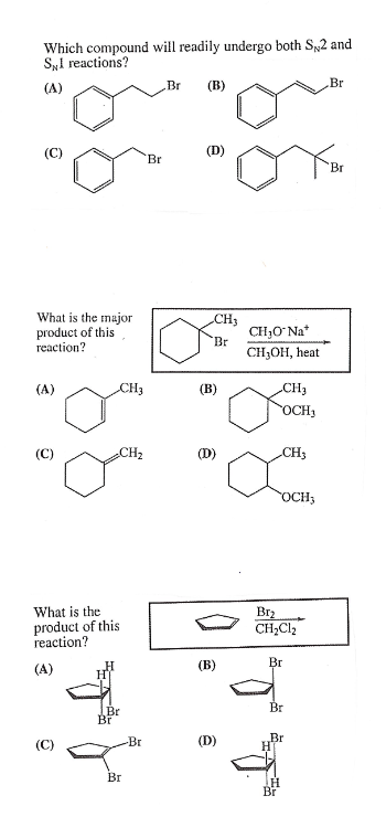 Solved Which compound will readily undergo both SN2 and SN1 | Chegg.com