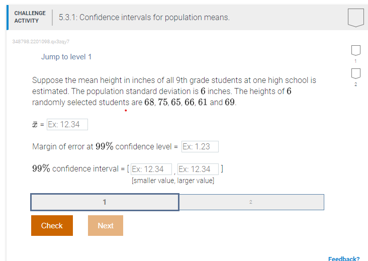 Solved Suppose the mean height in inches of all 9thgrade