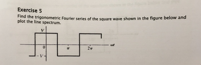 Solved Exercise 5 Find the trigonometric Fourier series of | Chegg.com