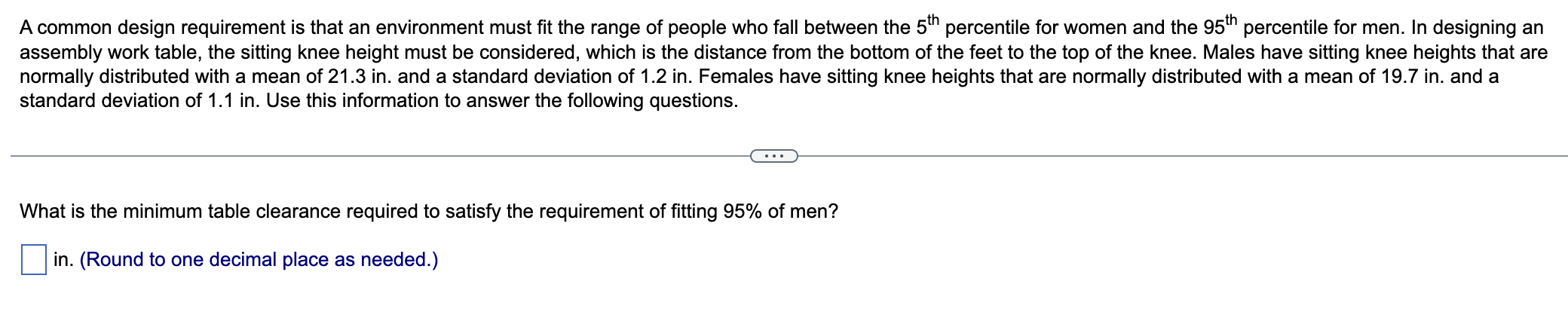 Solved 41 1. find the minimum table clearance required to | Chegg.com