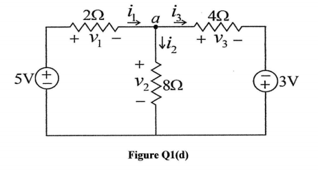 Solved (d) Determine the currents and voltages shown in | Chegg.com