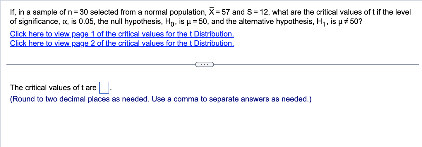 Solved If, in a sample of n=30 selected from a normal | Chegg.com