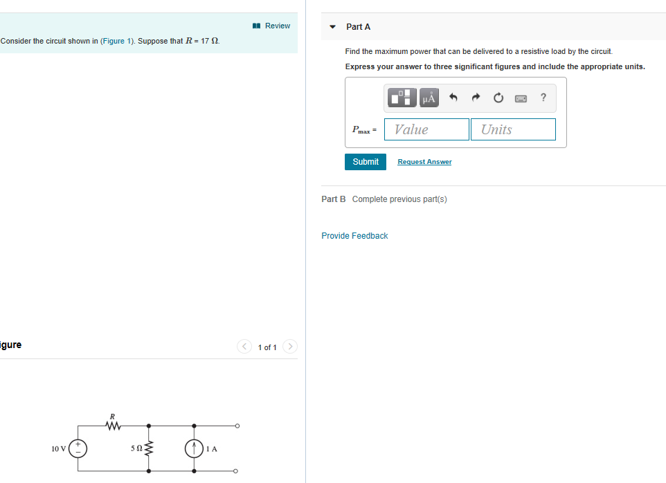 Solved Review Part A Consider the circuit shown in (Figure | Chegg.com