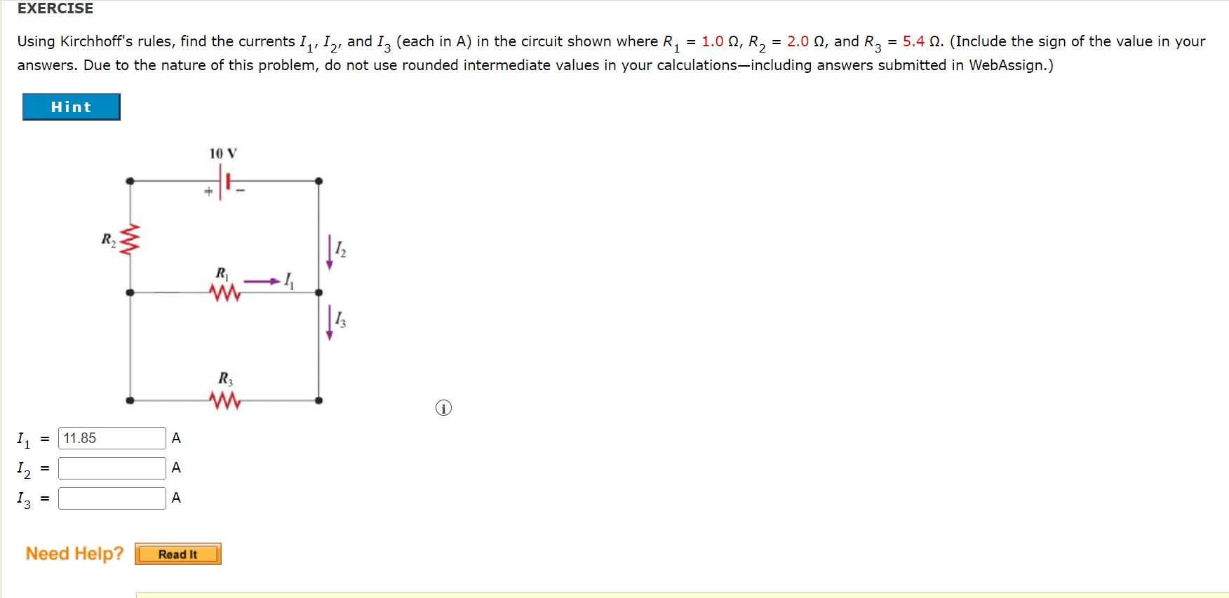 Solved Using Kirchhoff's rules, find the currents I1′I2′ and | Chegg.com