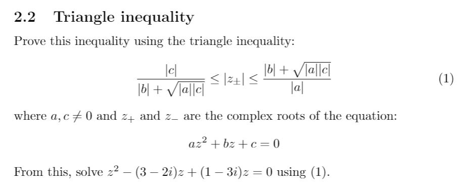 Solved 2 2 Triangle Inequality Prove This Inequality Usin Chegg Com