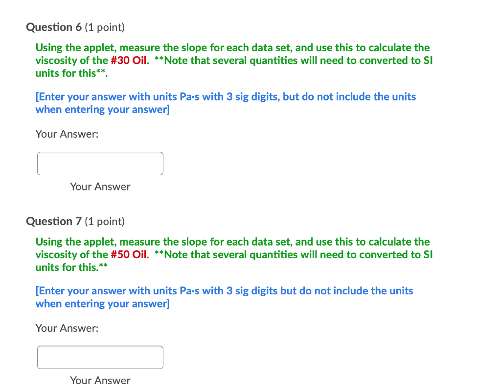 Solved Terminal Velocity Measurement 1 Data Analysis Part Chegg com