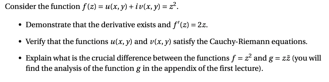 Solved Consider the function f(z)=u(x,y)+iv(x,y)=z2. - | Chegg.com