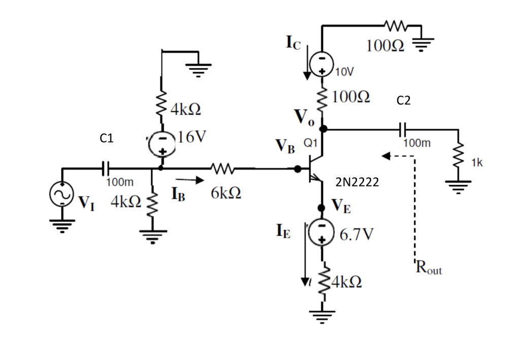Solved TU For the circuit shown use (ignore r.) |VBE] =0.7 | Chegg.com