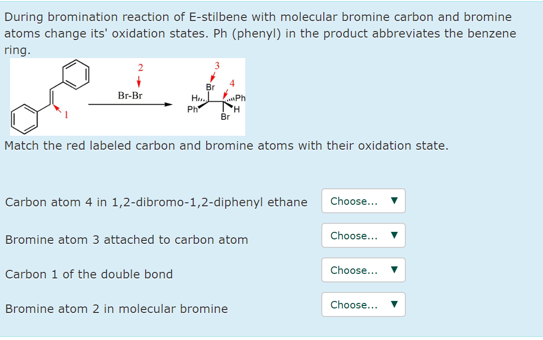 Solved During bromination reaction of Estilbene with
