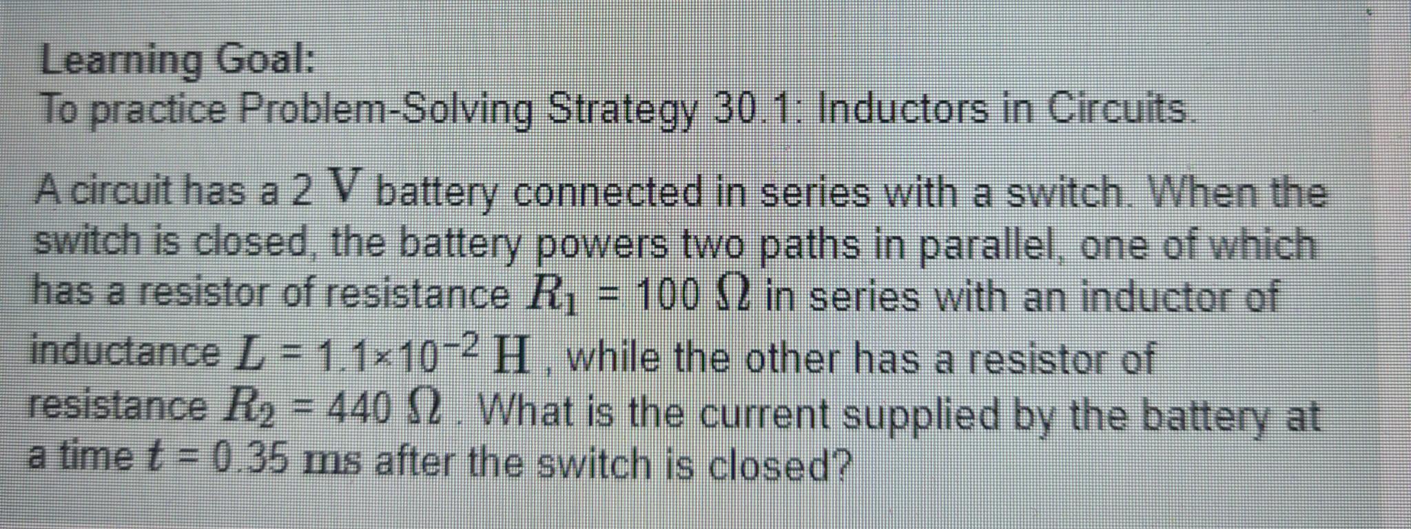 Solved Learning Goal: To practice Problem-Solving Strategy | Chegg.com