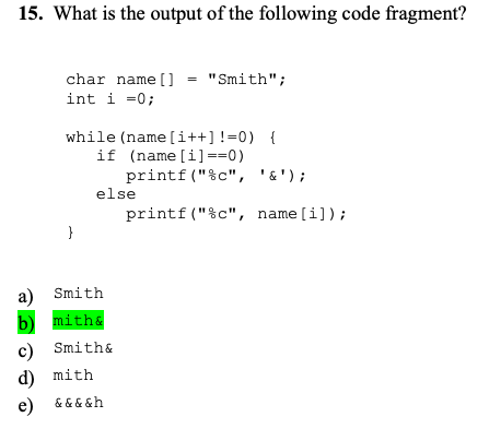 Solved The Programming Language Is C And The Answer To The | Chegg.com