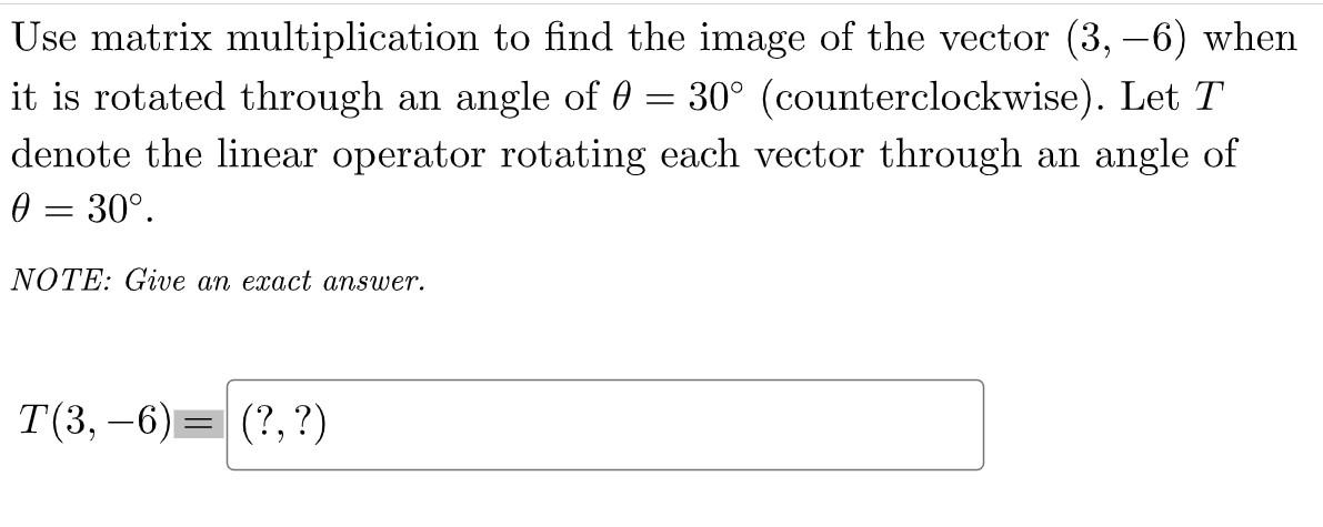 Solved Use matrix multiplication to find the image of the | Chegg.com