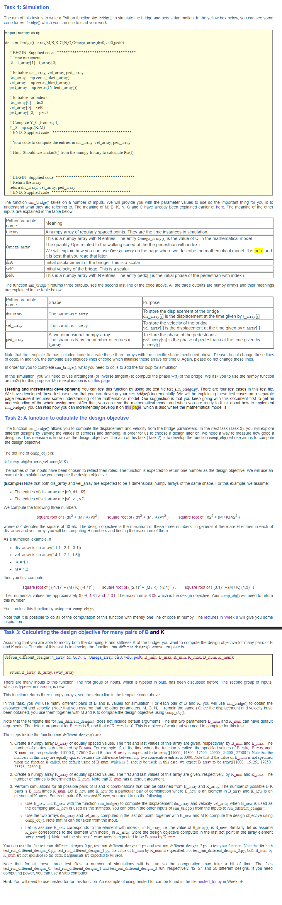 Solved Task 1: Simulation The aim of this task is to write a | Chegg.com