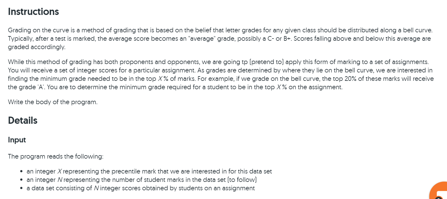 Instructions Grading on the curve is a method of grading that is based on the belief that letter grades for any given class s