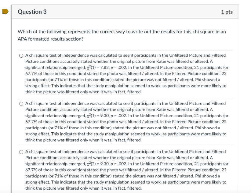Solved Question 3 1 pts Which of the following represents | Chegg.com