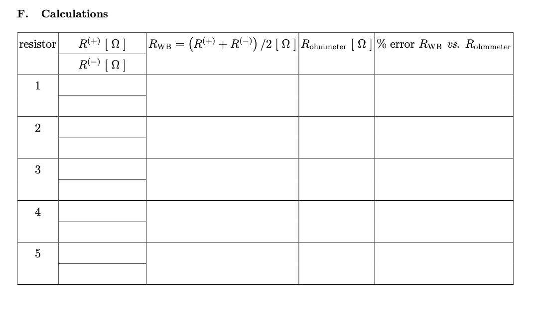 Solved I. EXPERIMENT 2.05: WHEATSTONE BRIDGE A. Abstract The | Chegg.com
