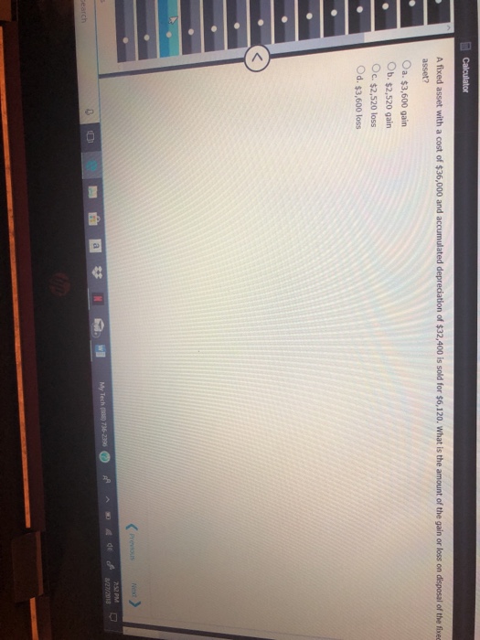 Solved Computer equipment was acquired at the beginning of