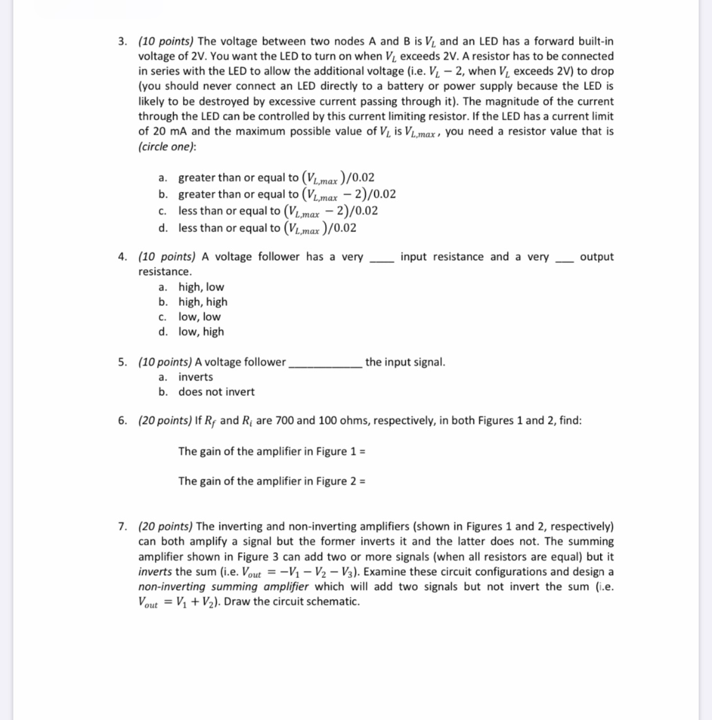 Solved 3. (10 points) The voltage between two nodes A and B | Chegg.com