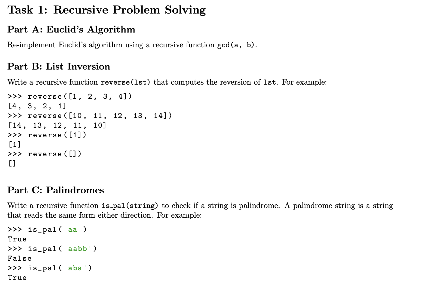 learning recursive problem solving