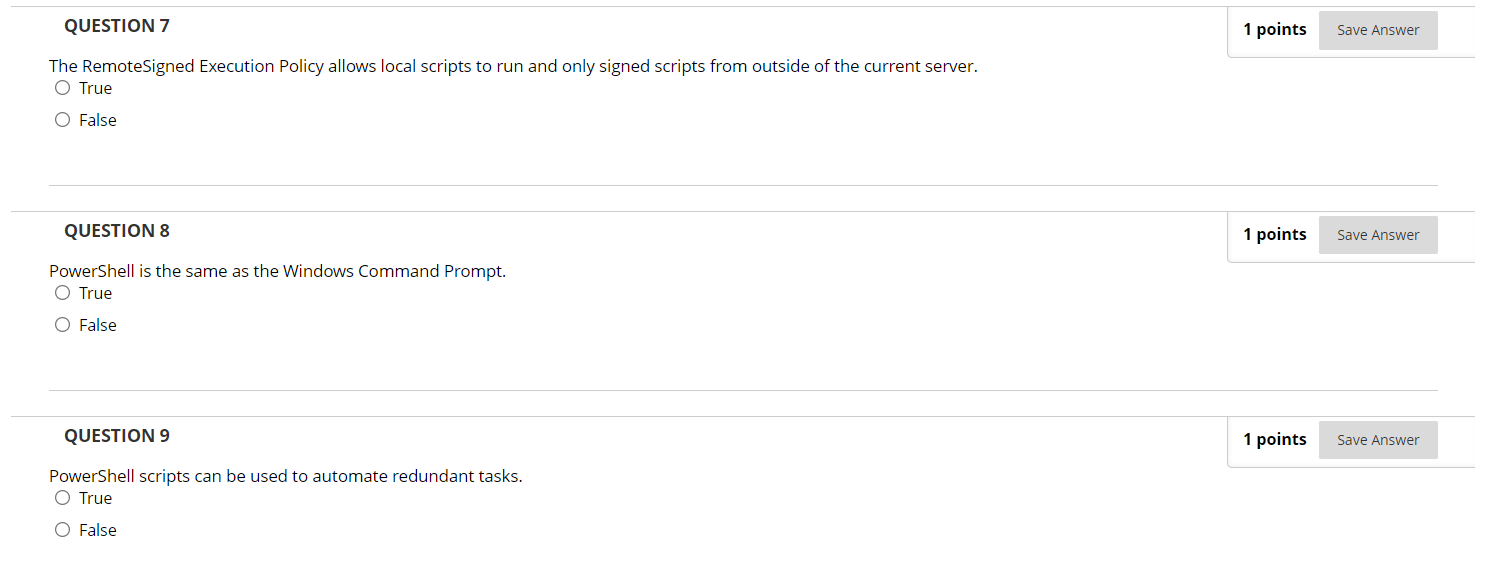 Solved 1 points Save Answer QUESTION 7 The Remote Signed | Chegg.com