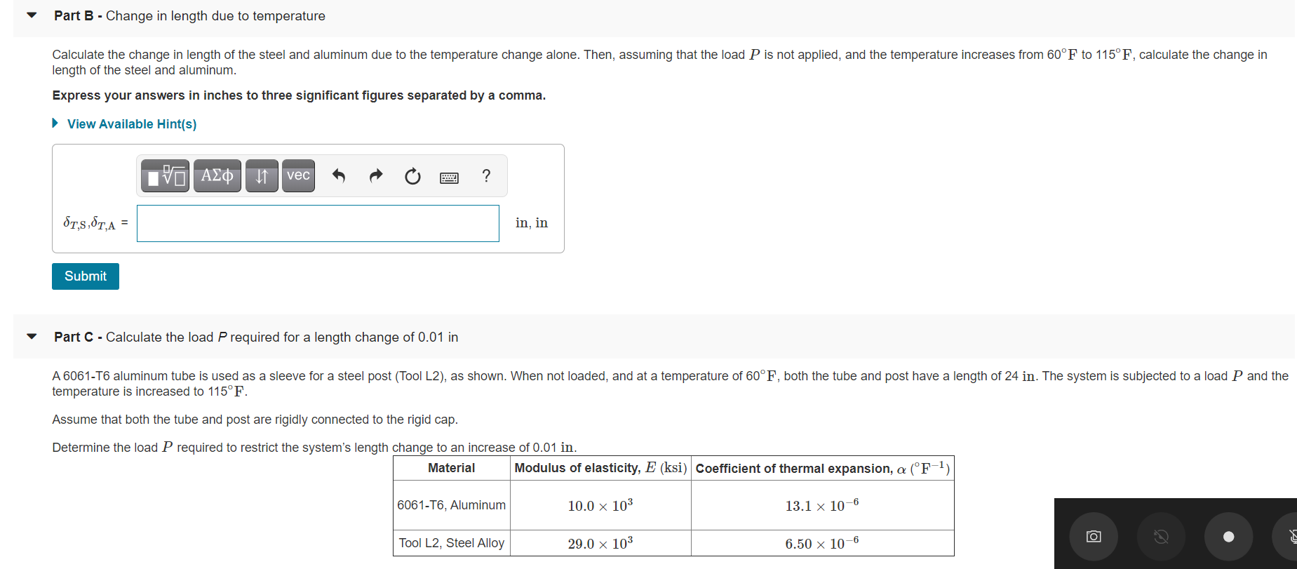 solved-part-a-investigating-length-change-due-to-chegg