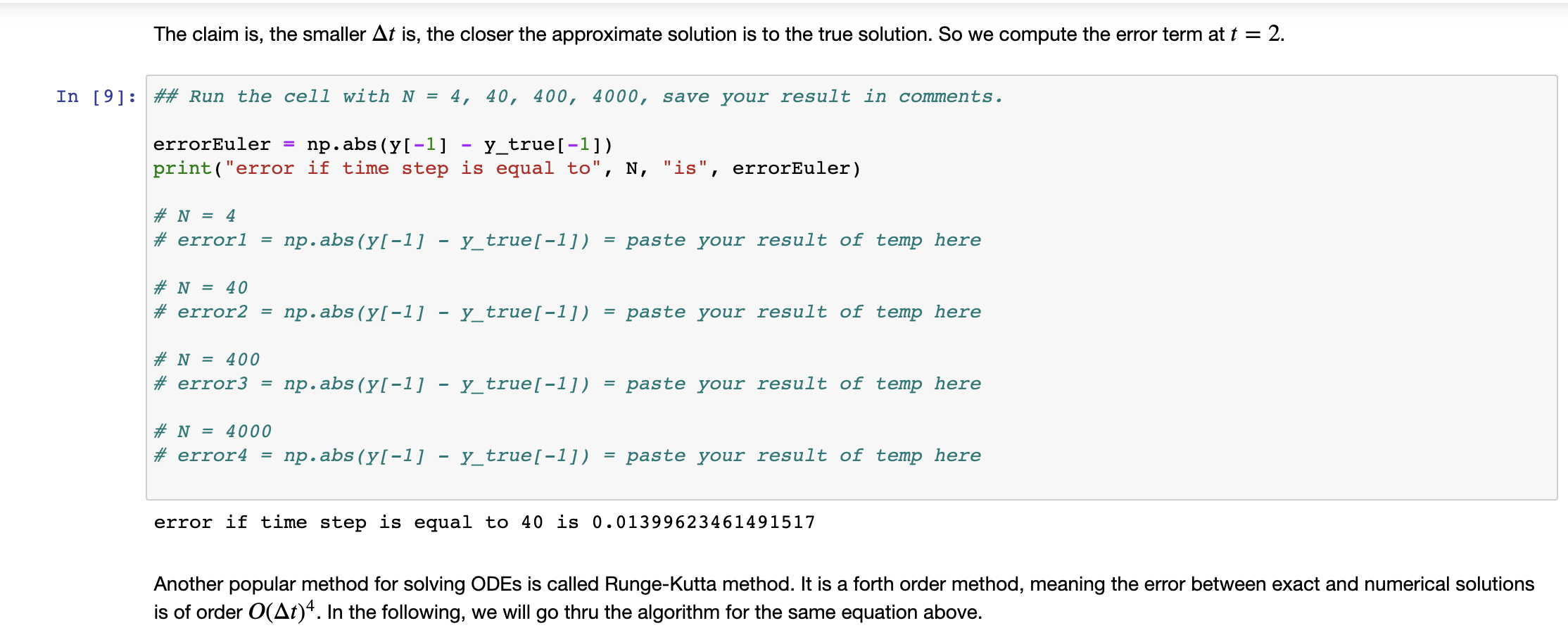 Solved This lab plays with numerical methods similar to what | Chegg.com