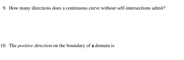 Solved 9. How many directions does a continuous curve | Chegg.com