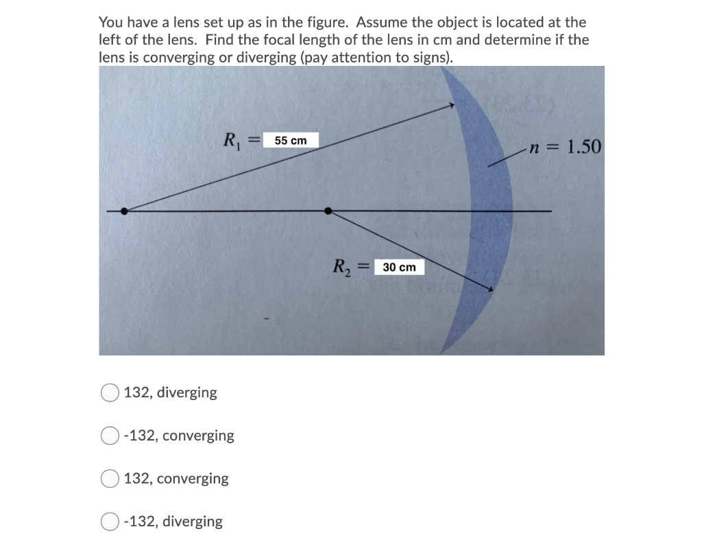 Solved You Have A Lens Set Up As In The Figure. Assume The | Chegg.com