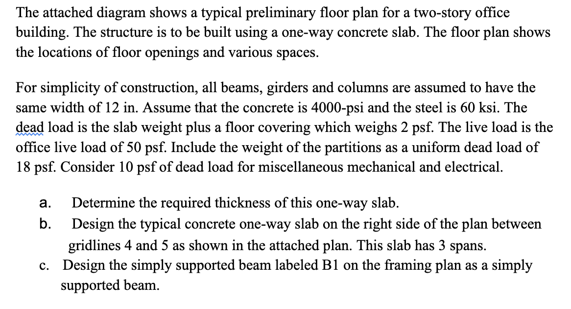 Solved The attached diagram shows a typical preliminary | Chegg.com