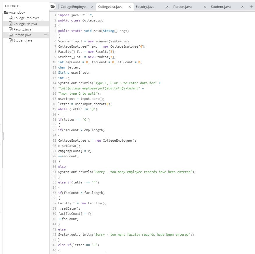 All code is in Java Using Cengage Checking I have | Chegg.com