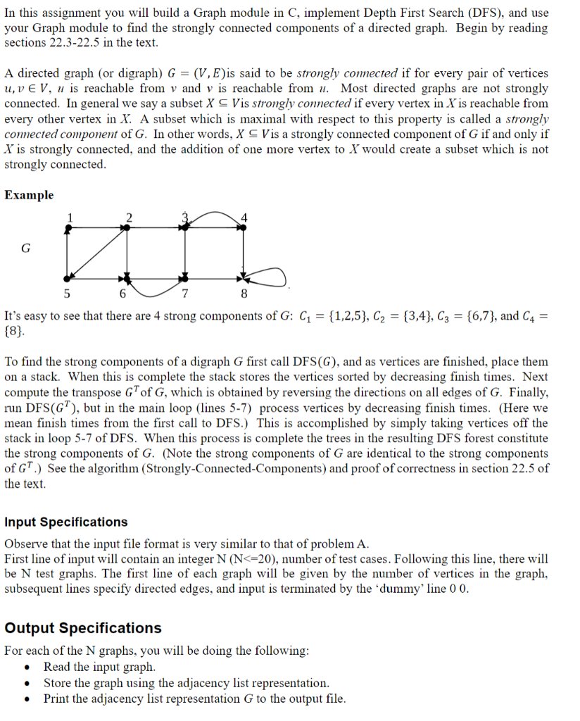 Solved In This Assignment You Will Build A Graph Module In | Chegg.com