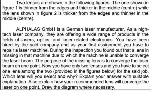 Solved Two Lenses Are Shown In The Following Figures. The | Chegg.com