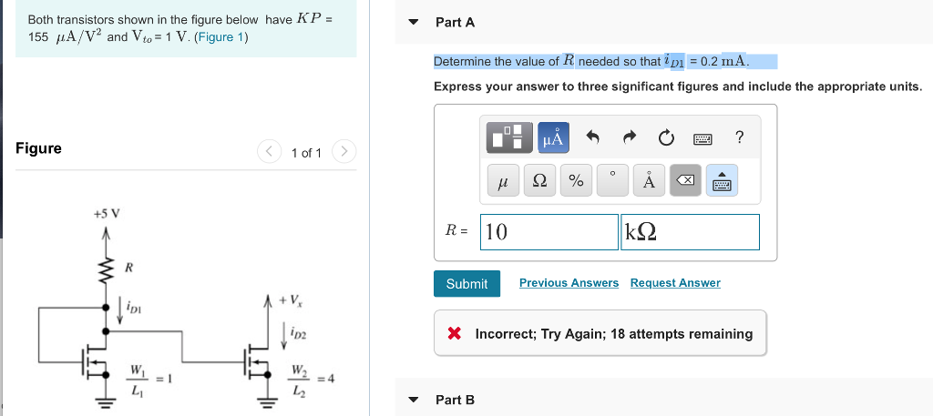 Solved Part B Both transistors shown in the figure below | Chegg.com