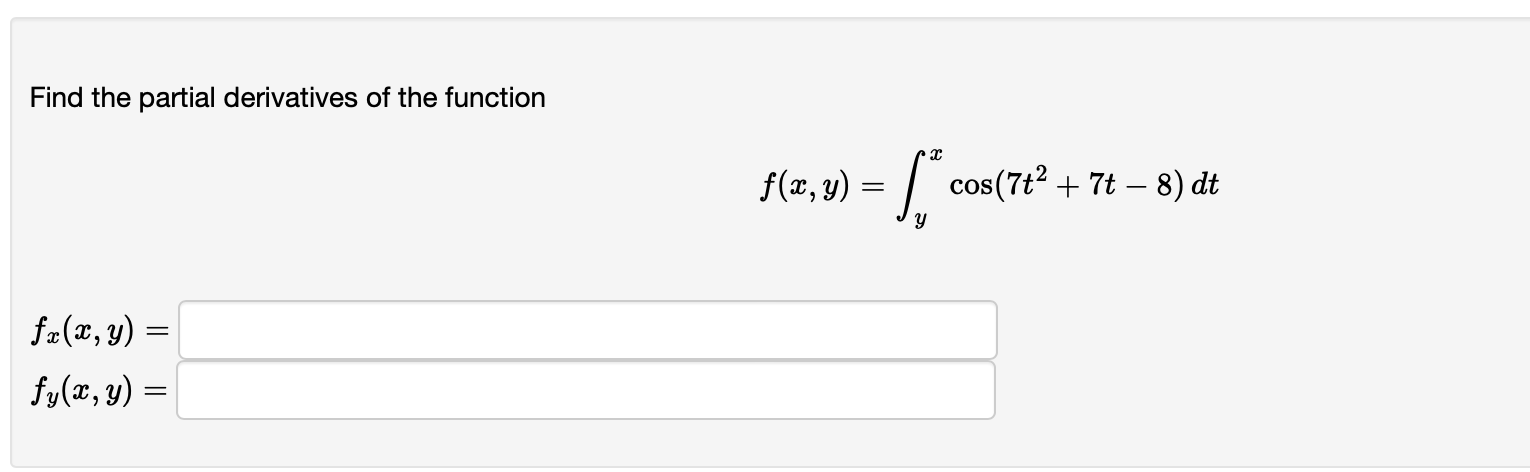 Solved Find the partial derivatives of the function | Chegg.com
