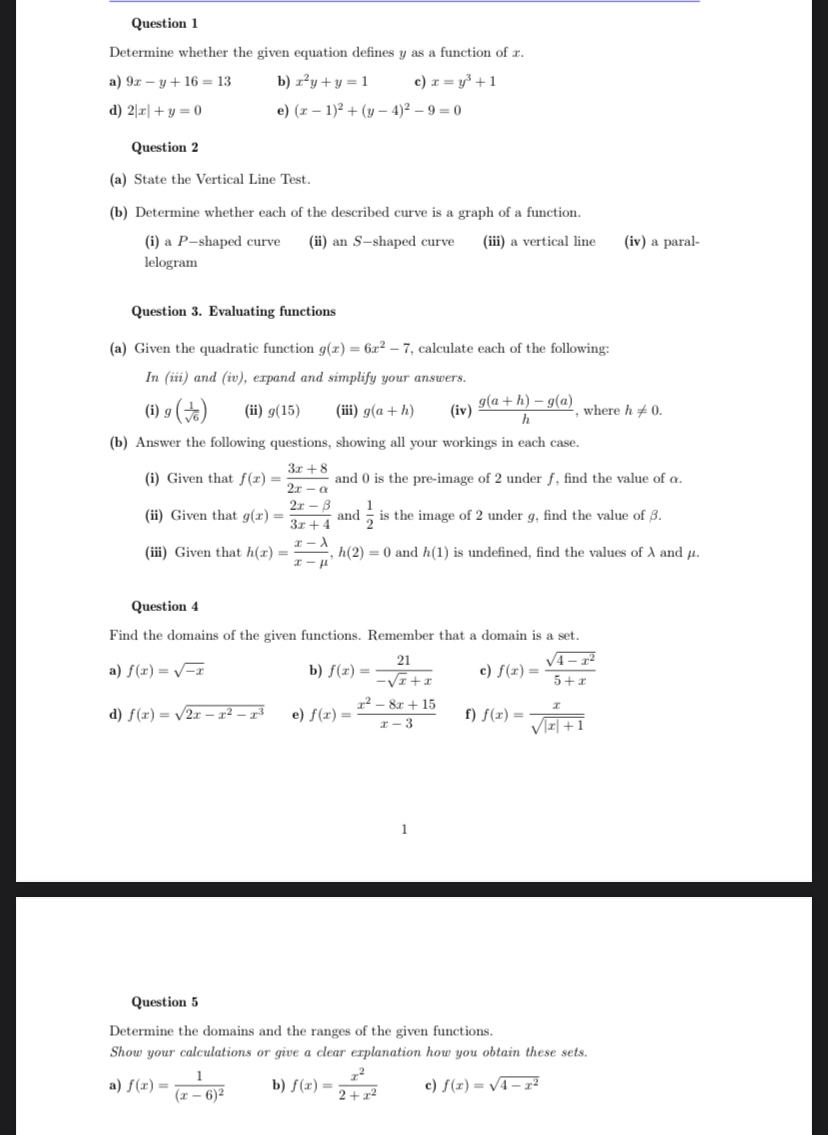 Solved Determine whether the given equation defines y as a | Chegg.com