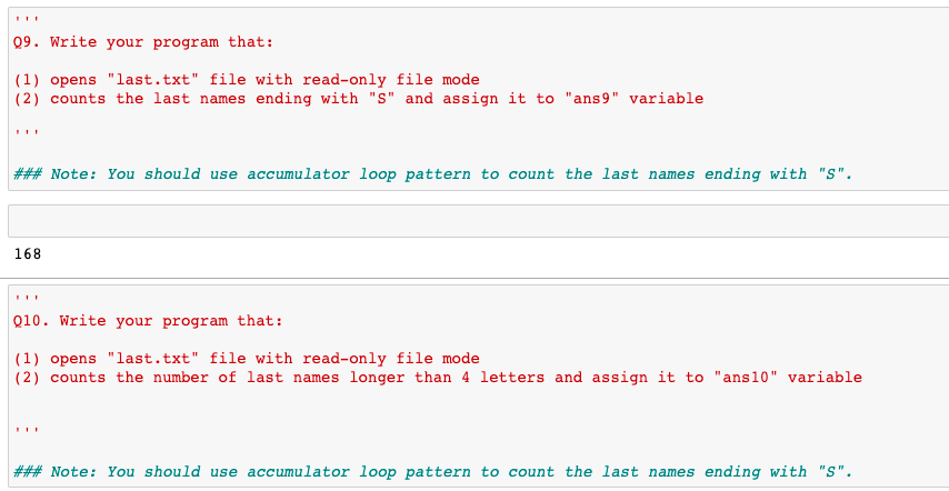 Solved Part a: Q9 Part b: Q10 Programming in Python File | Chegg.com