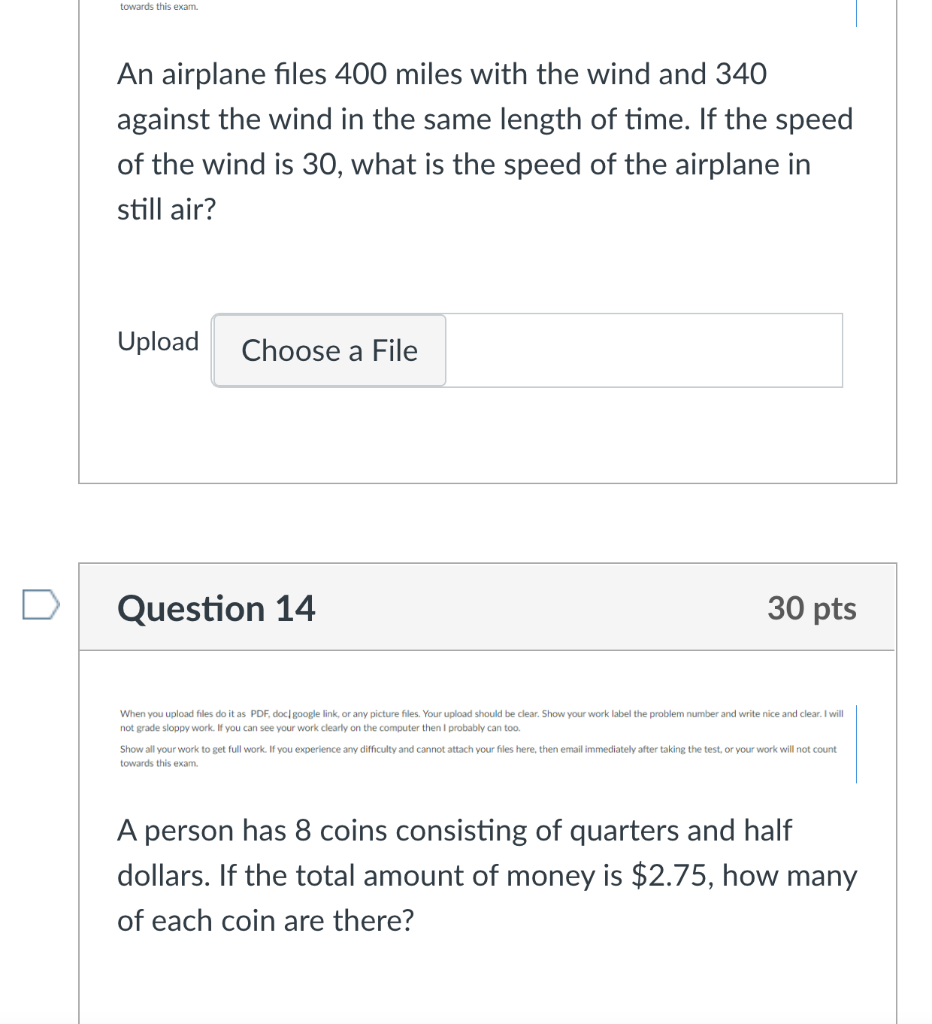 Solved towards this exam. An airplane files 400 miles with | Chegg.com