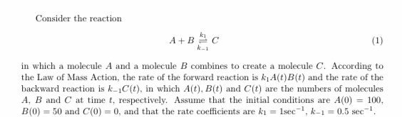 Solved Consider the reaction (1) in which a molecule A and a | Chegg.com