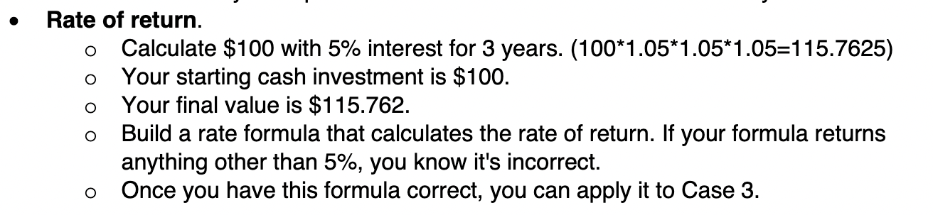 Solved Rate of return.Calculate $100 ﻿with 5% ﻿interest for | Chegg.com