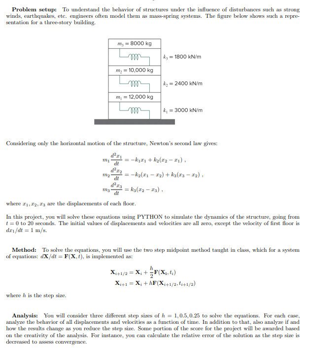 Solved How to answer: 1. ﻿The PYTHON code which solves the | Chegg.com image.