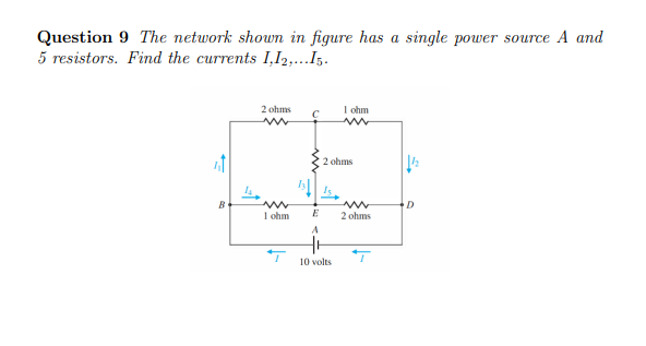 Solved Question 9 The network shown in figure has a single | Chegg.com
