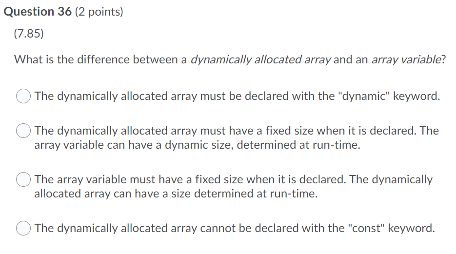 Solved Question 36 (2 points) (7.85) What is the difference | Chegg.com