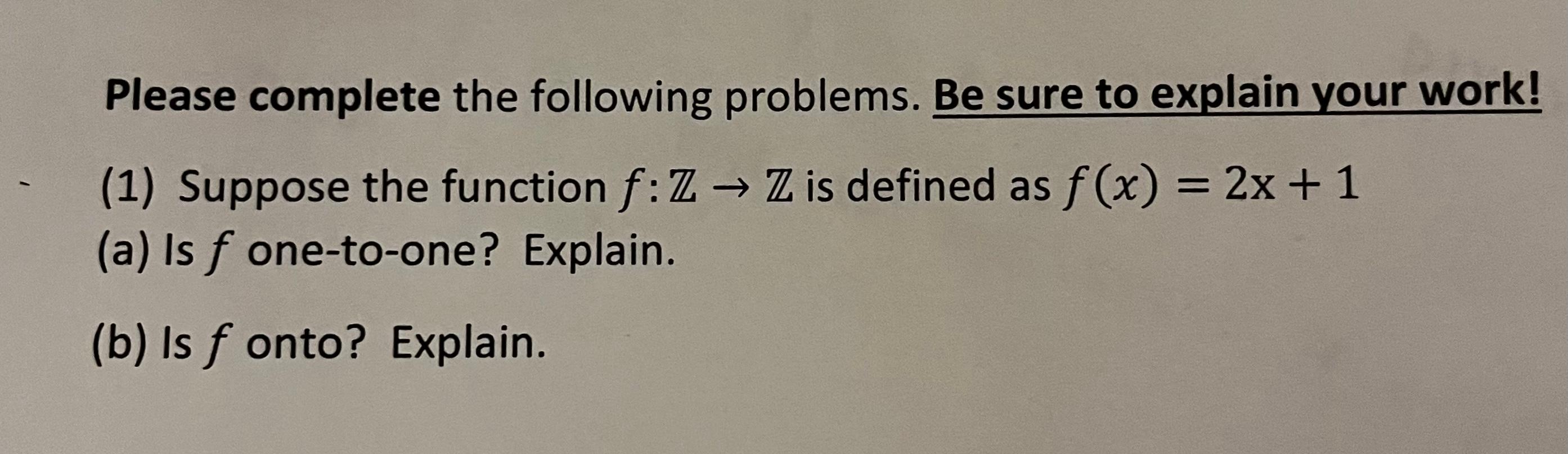 Solved Please complete the following problems. Be sure to | Chegg.com